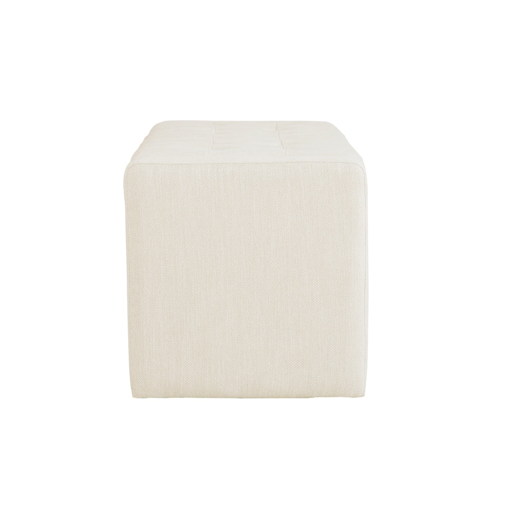 Soft Close Storage Bench Cream Polyester