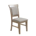 Dining Side Chair Set Of 2 Cream Grey Polyester