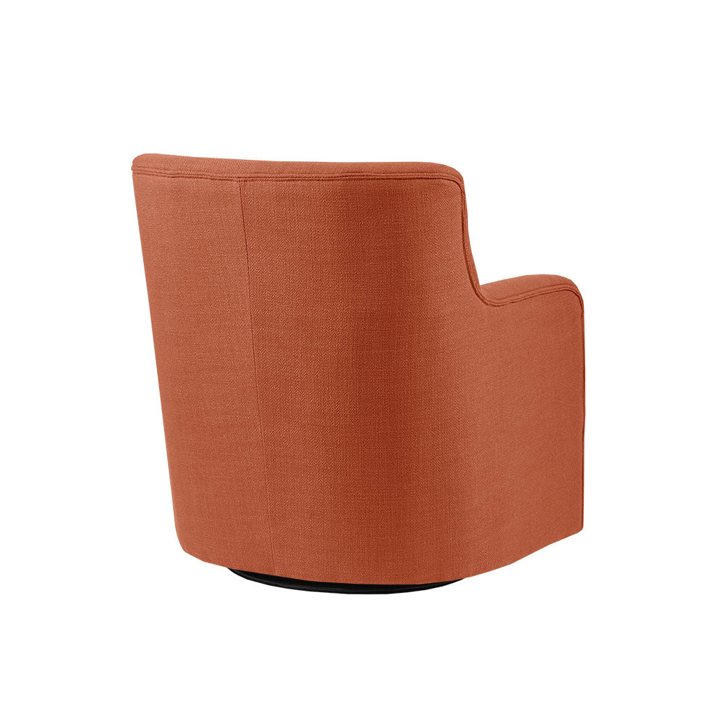 Adele Swivel Chair Orange Solid Wood