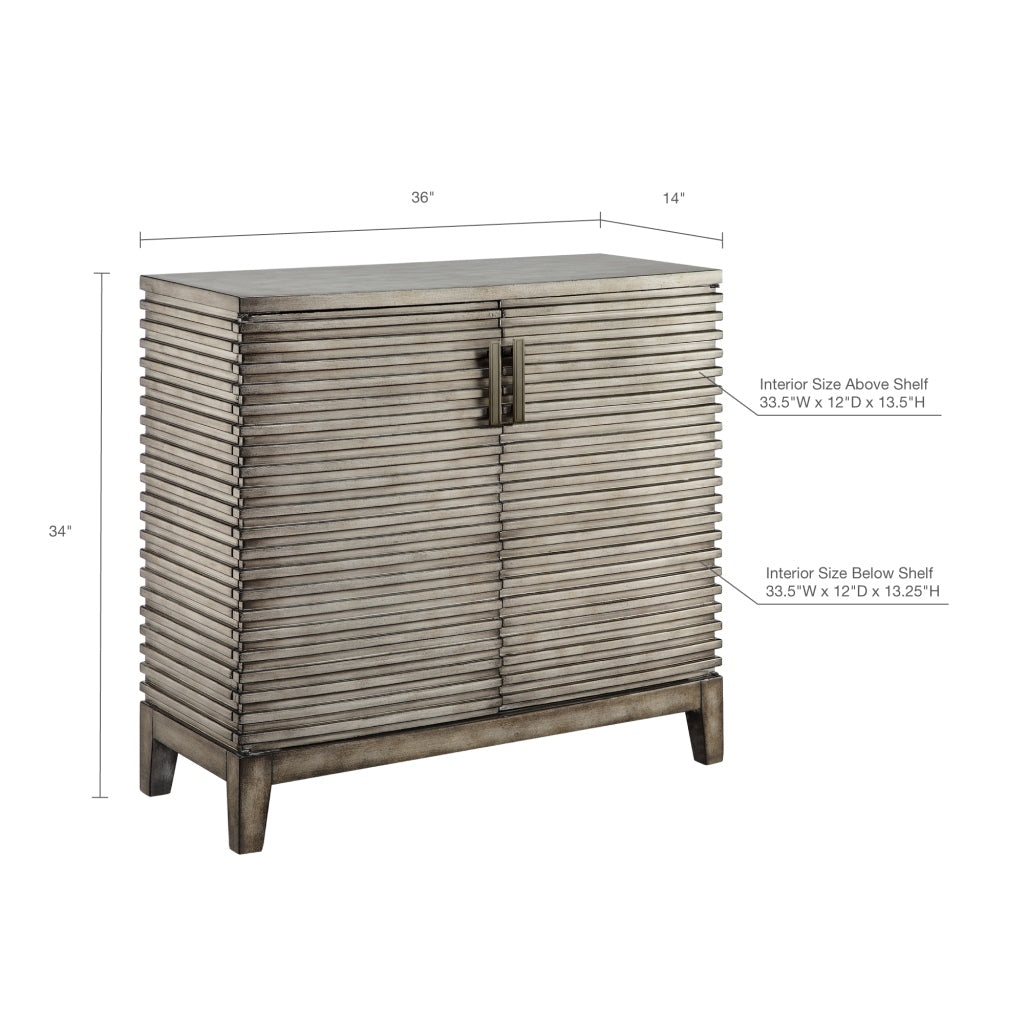 Ridge Accent Chest Grey Solid Wood