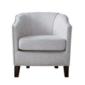 Barrel Arm Chair Cream Polyester