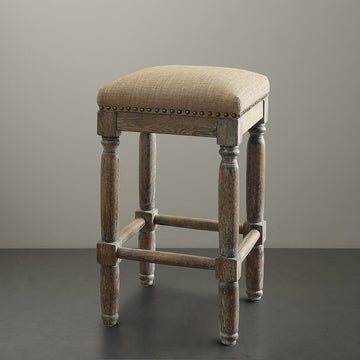 Counter Stool Set Of 2 Sand Polyester