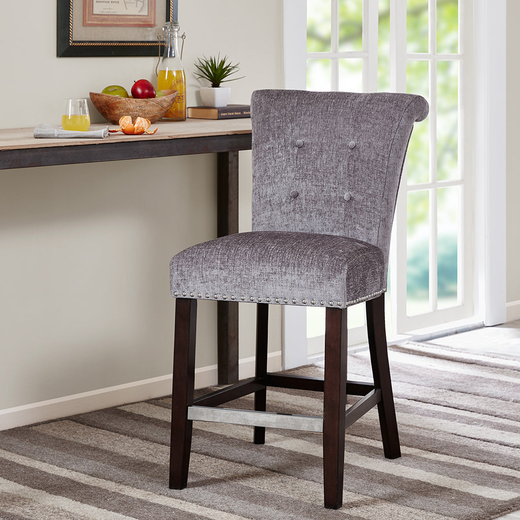 Colfax Counter Stool Grey Polyester