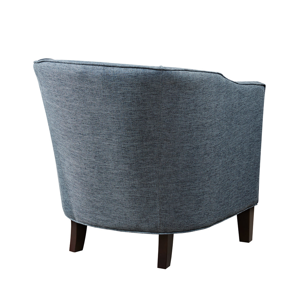 Barrel Arm Chair Slate Blue Polyester