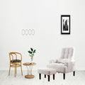 Redde Boo Brand Modern Design Living Room Cream White Recliner Soft Cozy Sofa Chair With Ottoman Cream White Foam Fabric