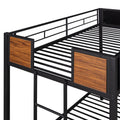 Twin Over Twin Bunk Bed Modern Style Steel Frame Bunk Bed With Safety Rail, Built In Ladder For Bedroom, Dorm, Boys, Girls, Adults Old Sku:Mf190839Aad Twin Brown Metal