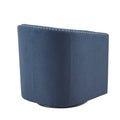 Tyler Swivel Chair Blue Solid Wood