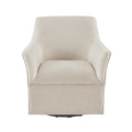 Augustine Swivel Glider Chair Cream Solid Wood