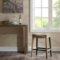 Saddle Counter Stool Linen Polyester