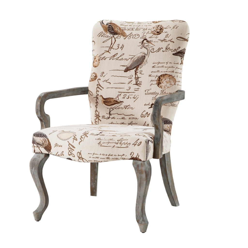 Accent Chair Ivory Multi Polyester