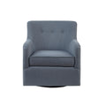 Adele Swivel Chair Blue Solid Wood