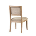 Armless Dining Chair Set Of 2 Light Brown Polyester