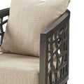 Accent Chair Tan Polyester