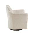 Augustine Swivel Glider Chair Cream Solid Wood
