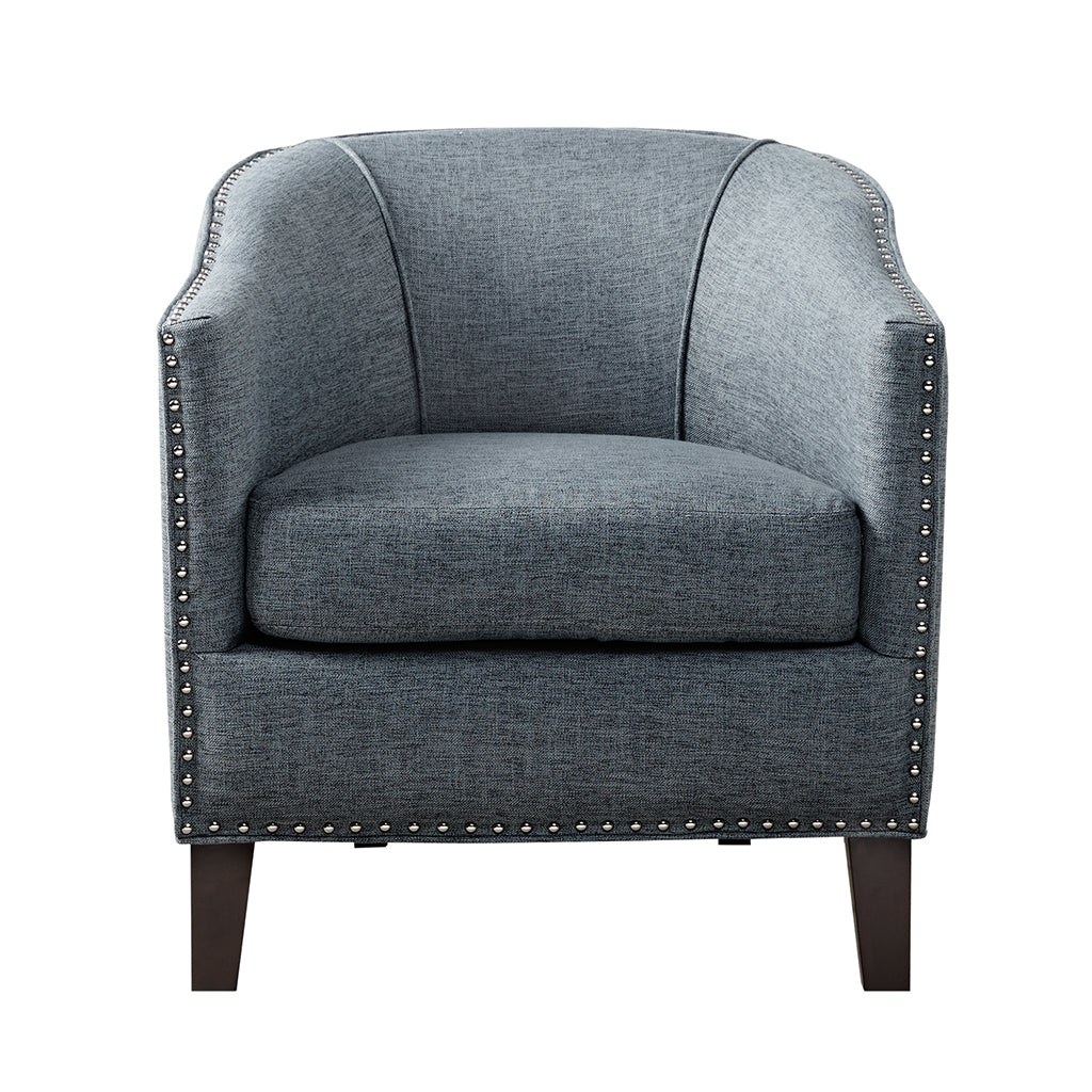 Barrel Arm Chair Slate Blue Polyester