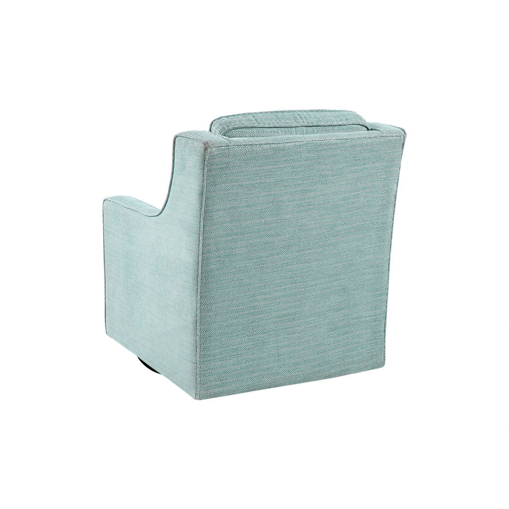 Harris Swivel Chair Blue Solid Wood