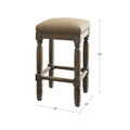 Counter Stool Set Of 2 Sand Polyester