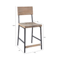 Only Supportbuyer Tacoma Counter Stool Grey Solid Wood