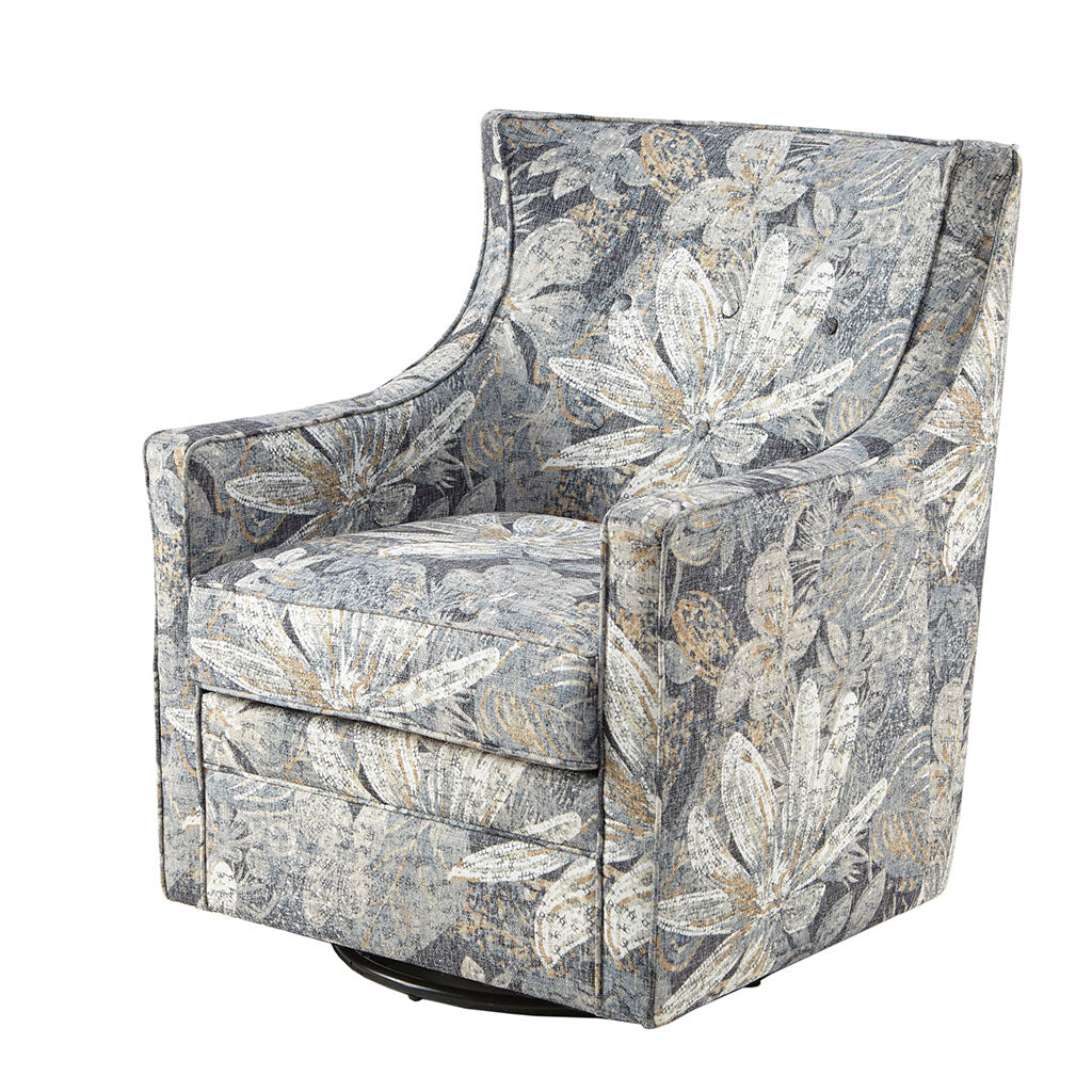 Alana Swivel Glider Chair Multicolor Solid Wood
