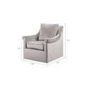 Deanna Swivel Chair Grey Solid Wood