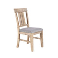 Dining Side Chair Set Of 2Pcs Natural Grey Polyester