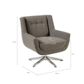 Swivel Lounge Chair, Star Based Swivel Brown Multi Wood