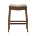 Saddle Counter Stool Linen Polyester