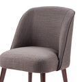 Rounded Back Dining Chair Charcoal Polyester