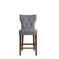 Tufted Back Counter Stool Grey Polyester