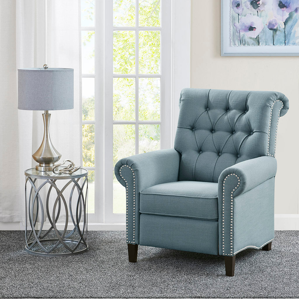 Aidan Recliner Blue Solid Wood