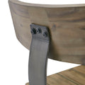 Counter Stool With Back Oak Silver Wood