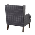 Decker Accent Chair Charcoal Grey Solid Wood