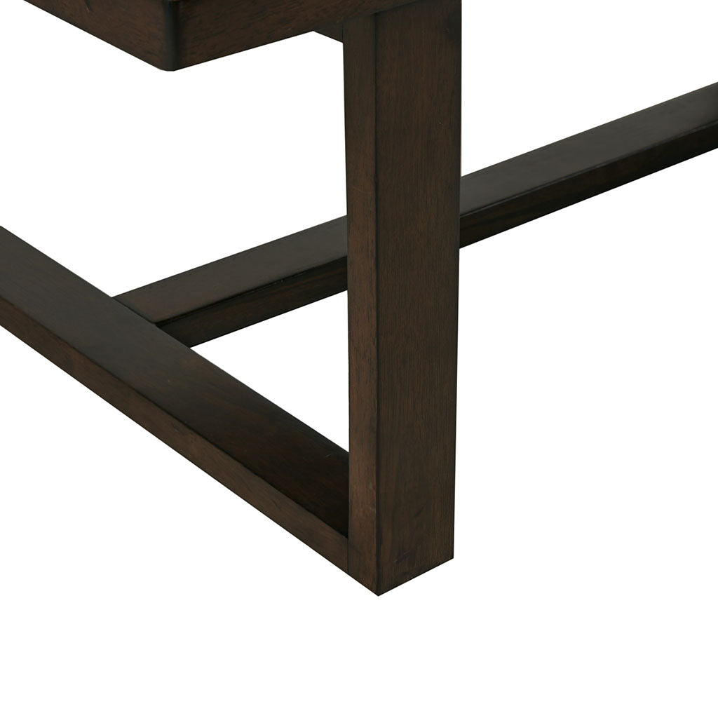 Tracey Ottoman Brown Wood