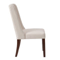 Brody Wing Dining Chair Set Of 2 Cream Polyester