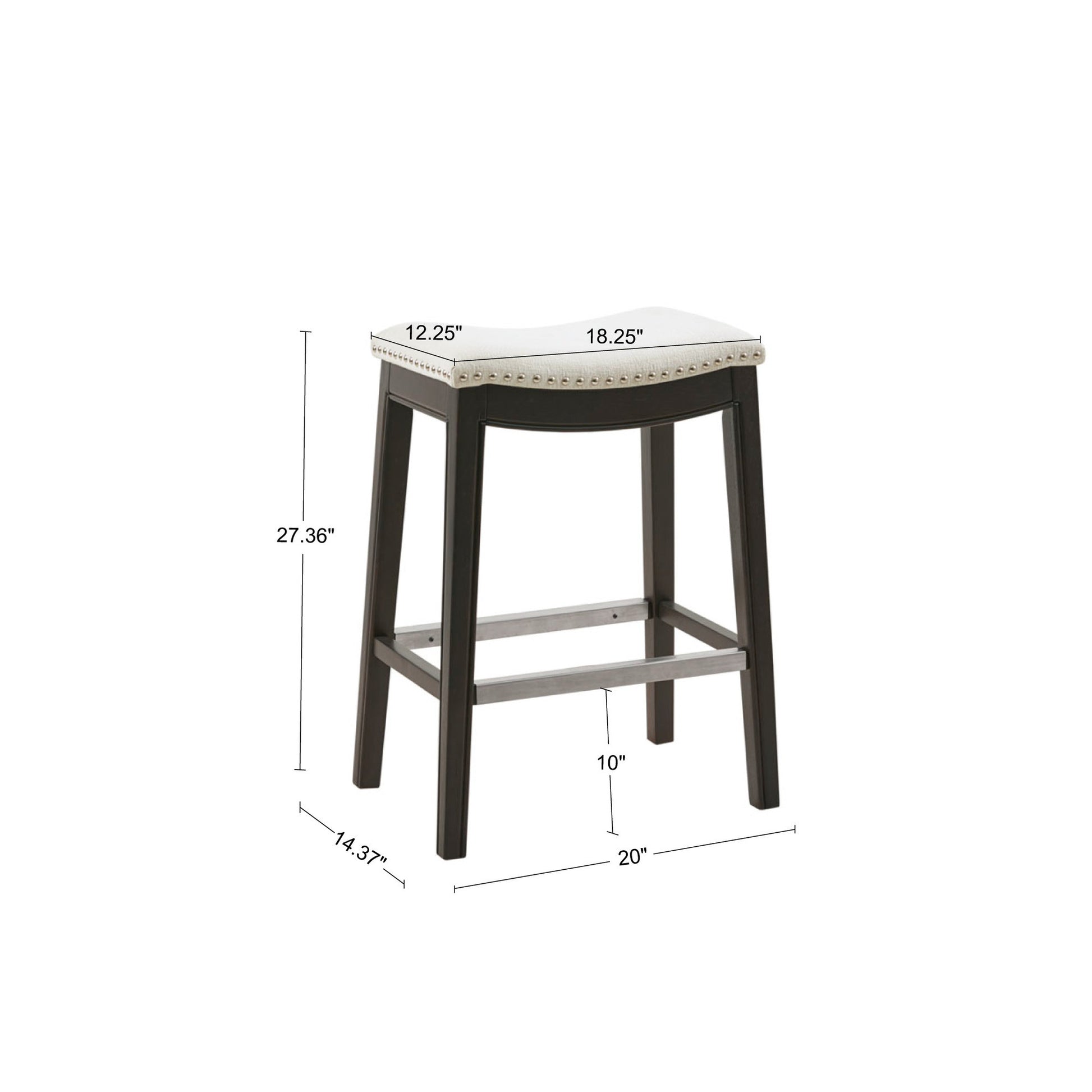 Counter Stool Cream Polyester