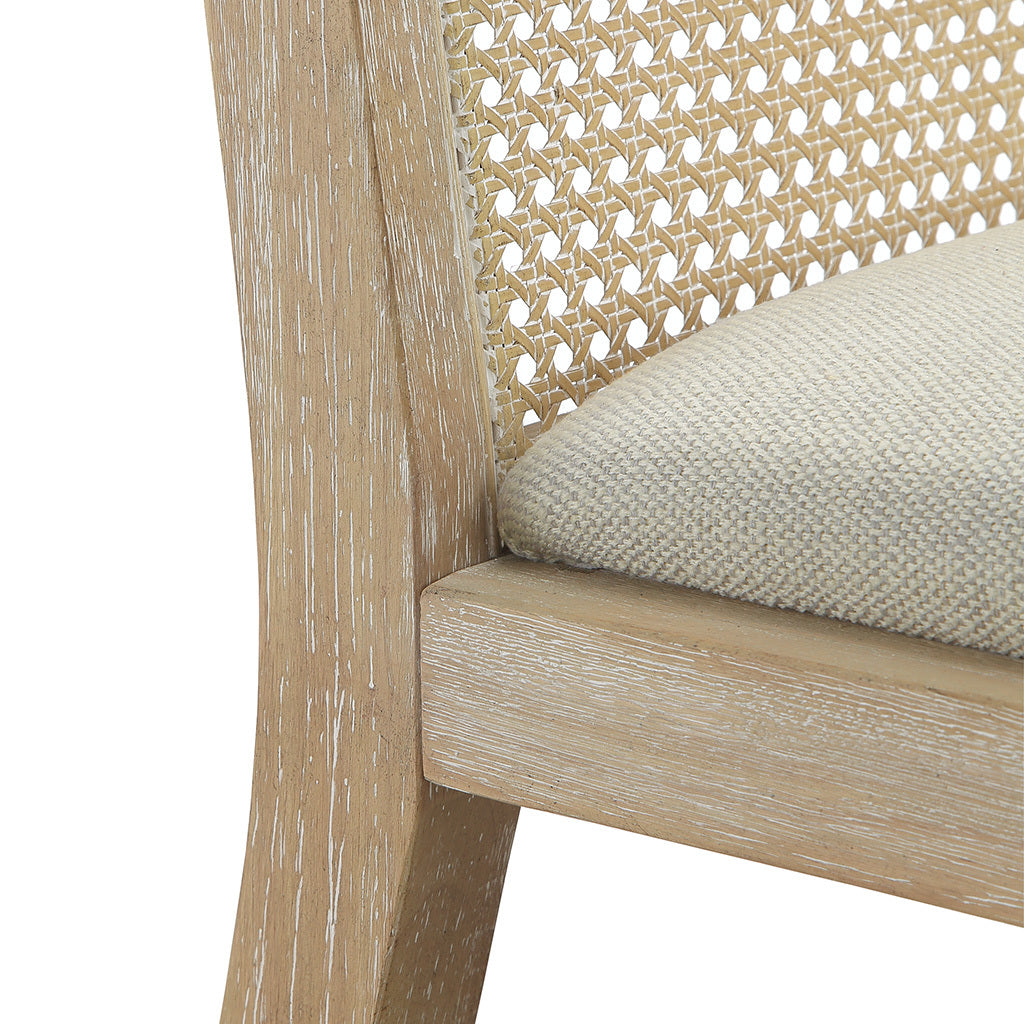 Dining Chair Set Of 2 Natural Polyester