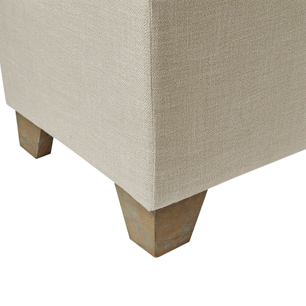 Soft Close Storage Bench Natural Polyester