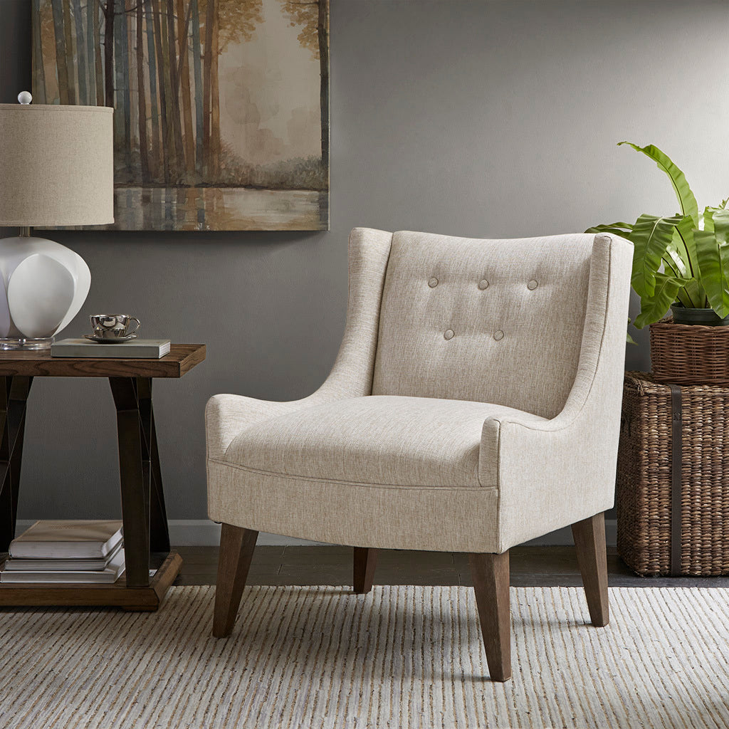 Accent Chair cream-polyester