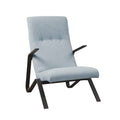 Manhattan Accent Chair Light Blue Wood Metal