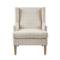 Decker Accent Chair Beige Solid Wood