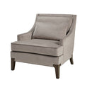 Anna Arm Accent Chair Light Grey Solid Wood