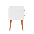 Storage Nightstand Off White Navy Wood