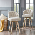 Upholstered 360 Degree Swivel Counter Stool 26