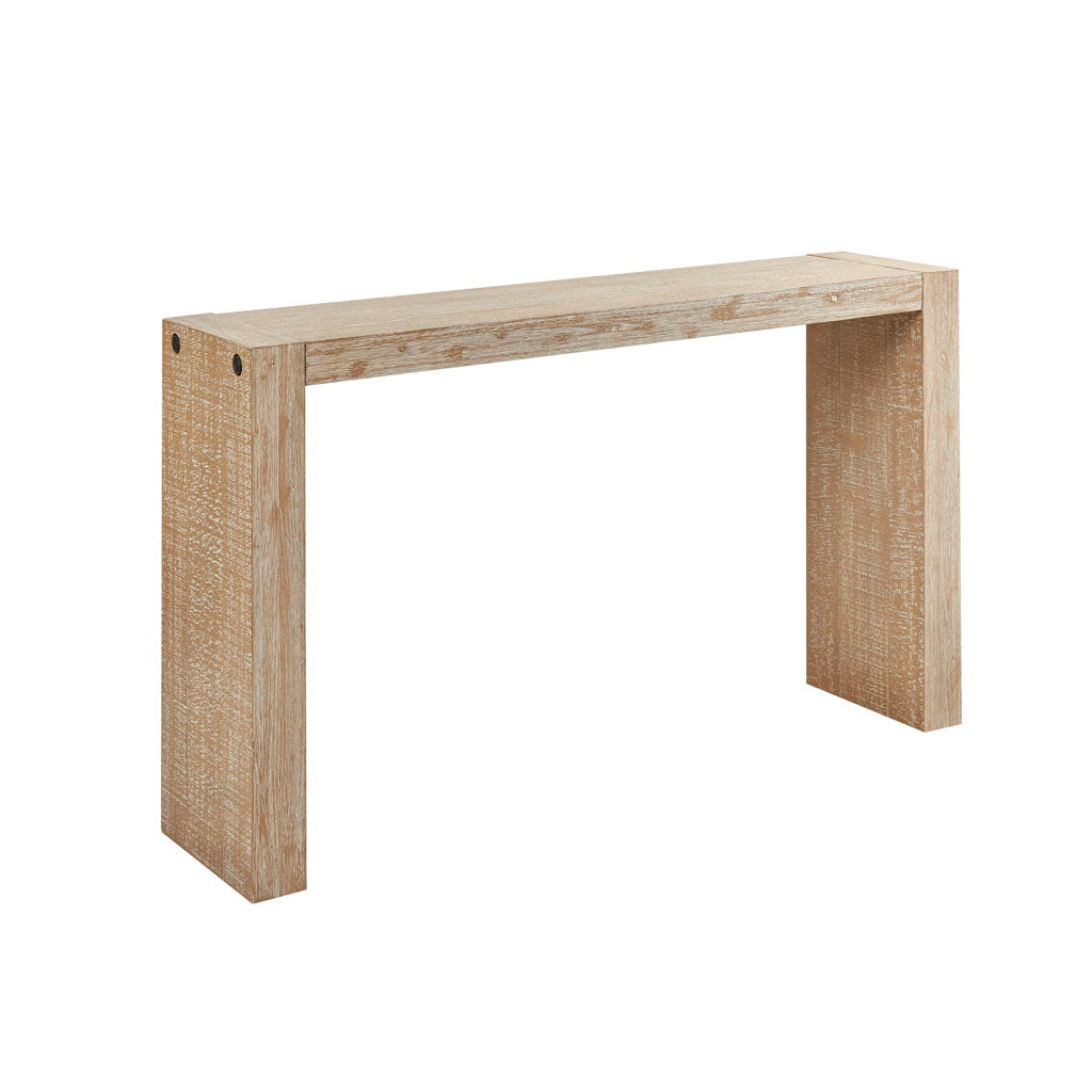 64" Console Table Natural Wood