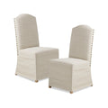 Foster Dining Chair Set Of 2 Beige Solid Wood