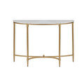 Bordeaux Console Table White Gold Wood