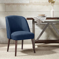 Bexley Rounded Back Dining Chair Blue Polyester