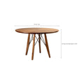 Clark Round Dining Pub Table Walnut Solid Wood