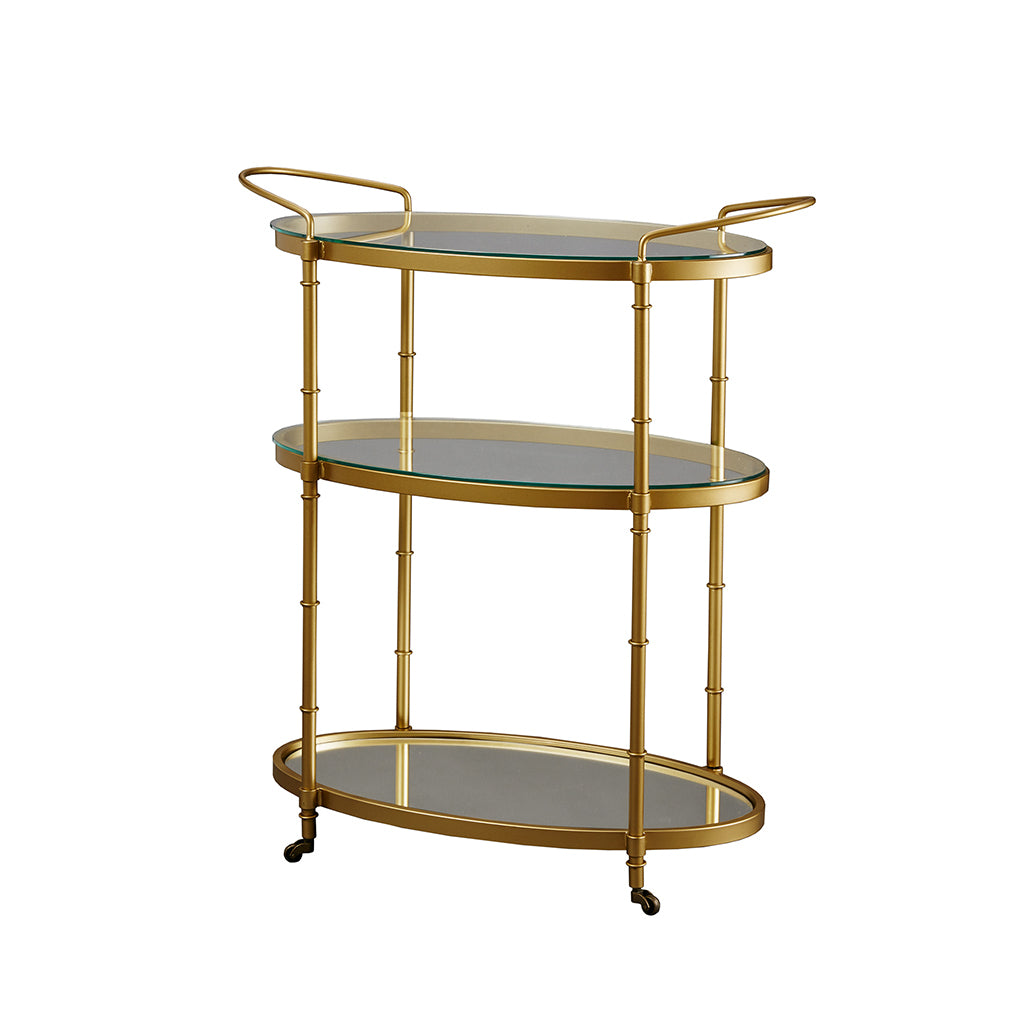 Bar Cart Antique Gold Metal