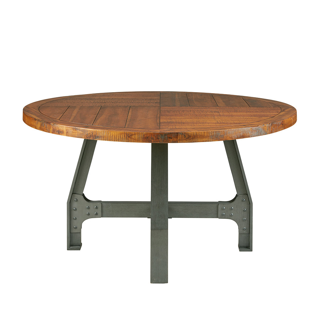 Lancaster Round Dining Gathering Table Walnut Solid Wood